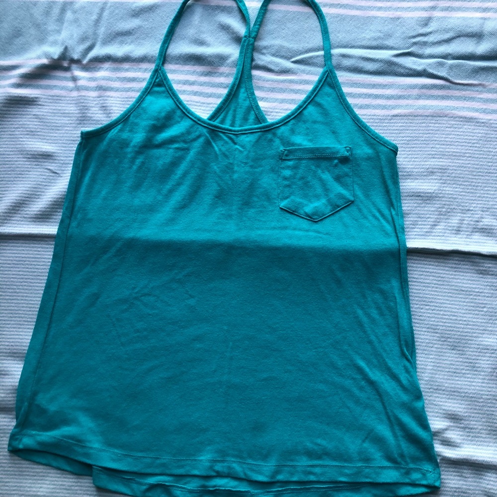 Nollie Teal Tank Top with Pocket